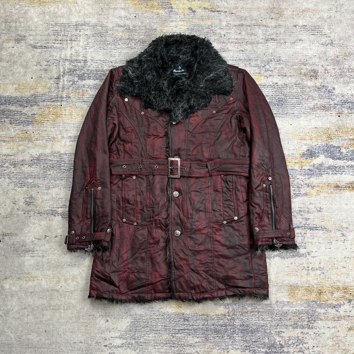If Six Was Nine Berning sho red blood trim fur coat jacket vkei style Size US L / EU 52-54 / 3 - 1 Thumbnail