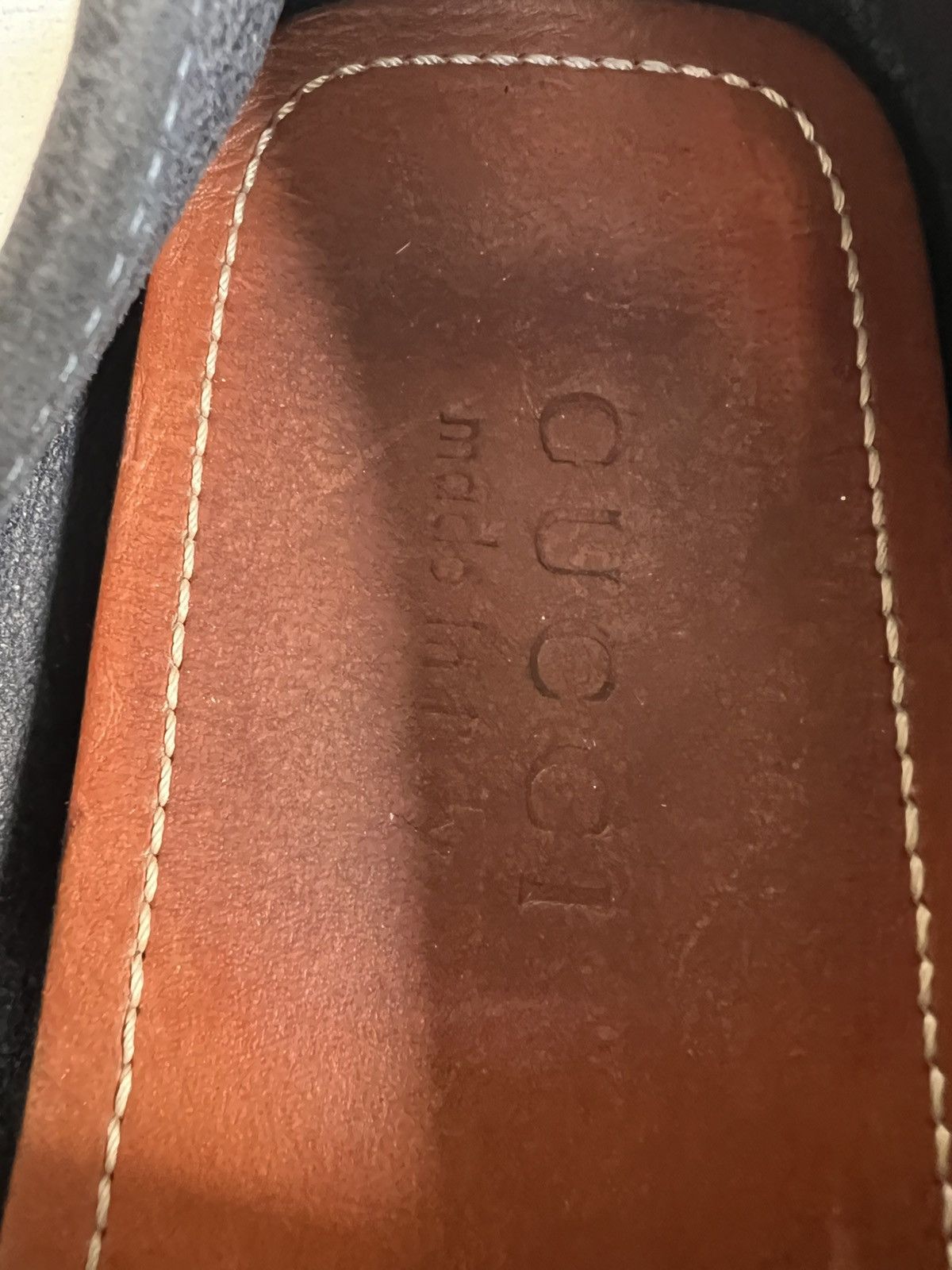 Gucci Men's Gucci Blue Suede Web Accent Loafers Size US 9 / EU 42 - 14 Thumbnail