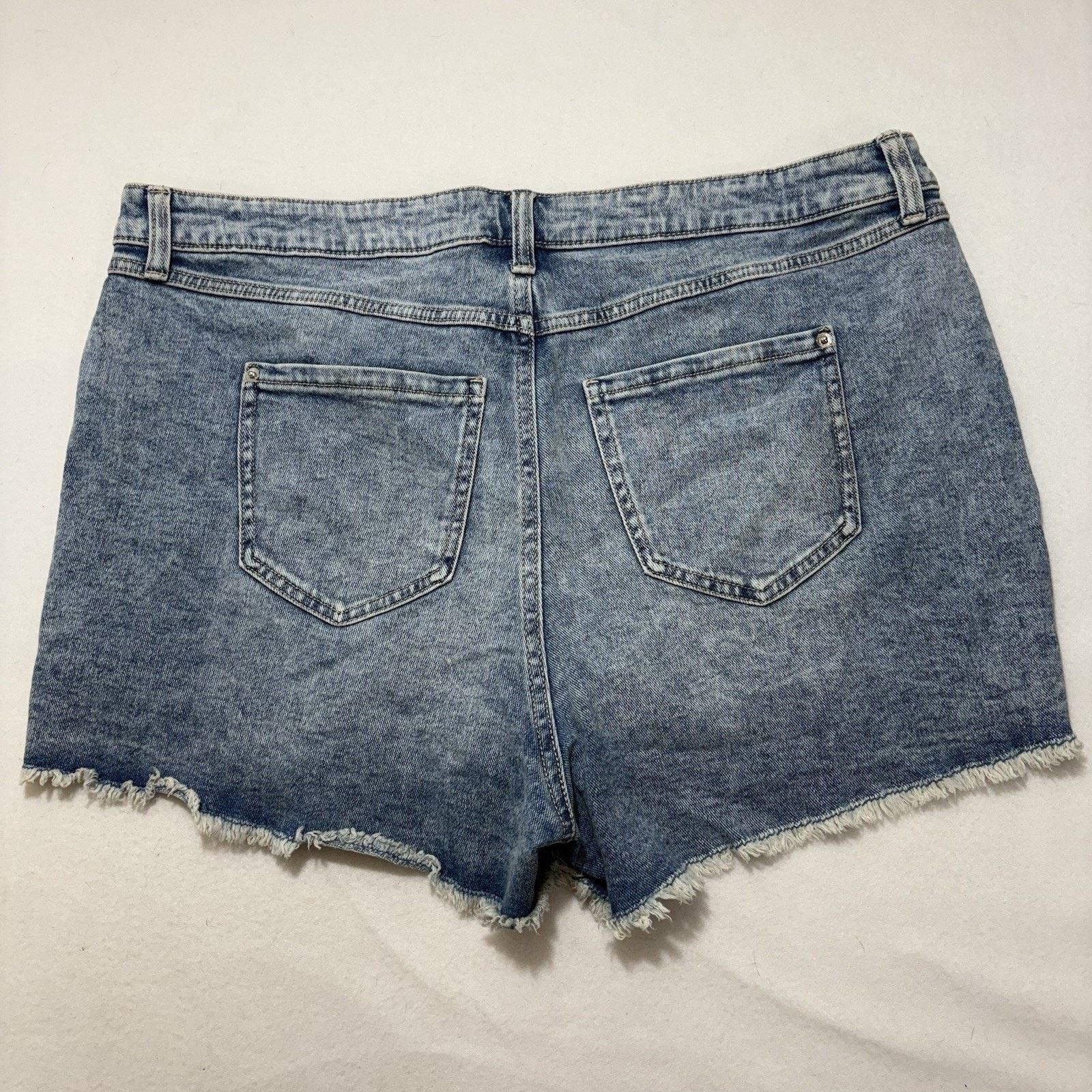 Other INC Denim 18 High Rise Jean Shorts 3” Inseam Frayed Ripped Size 40" / US 18 - 9 Thumbnail