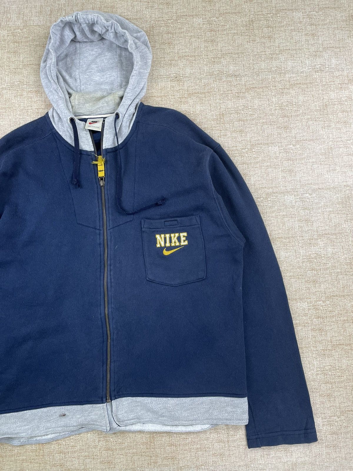 Nike 🔥90s NIKE SINGLE POCKET EMBROIDERY SWOOSH ZIPPER HOODIE Size US M / EU 48-50 / 2 - 3 Thumbnail