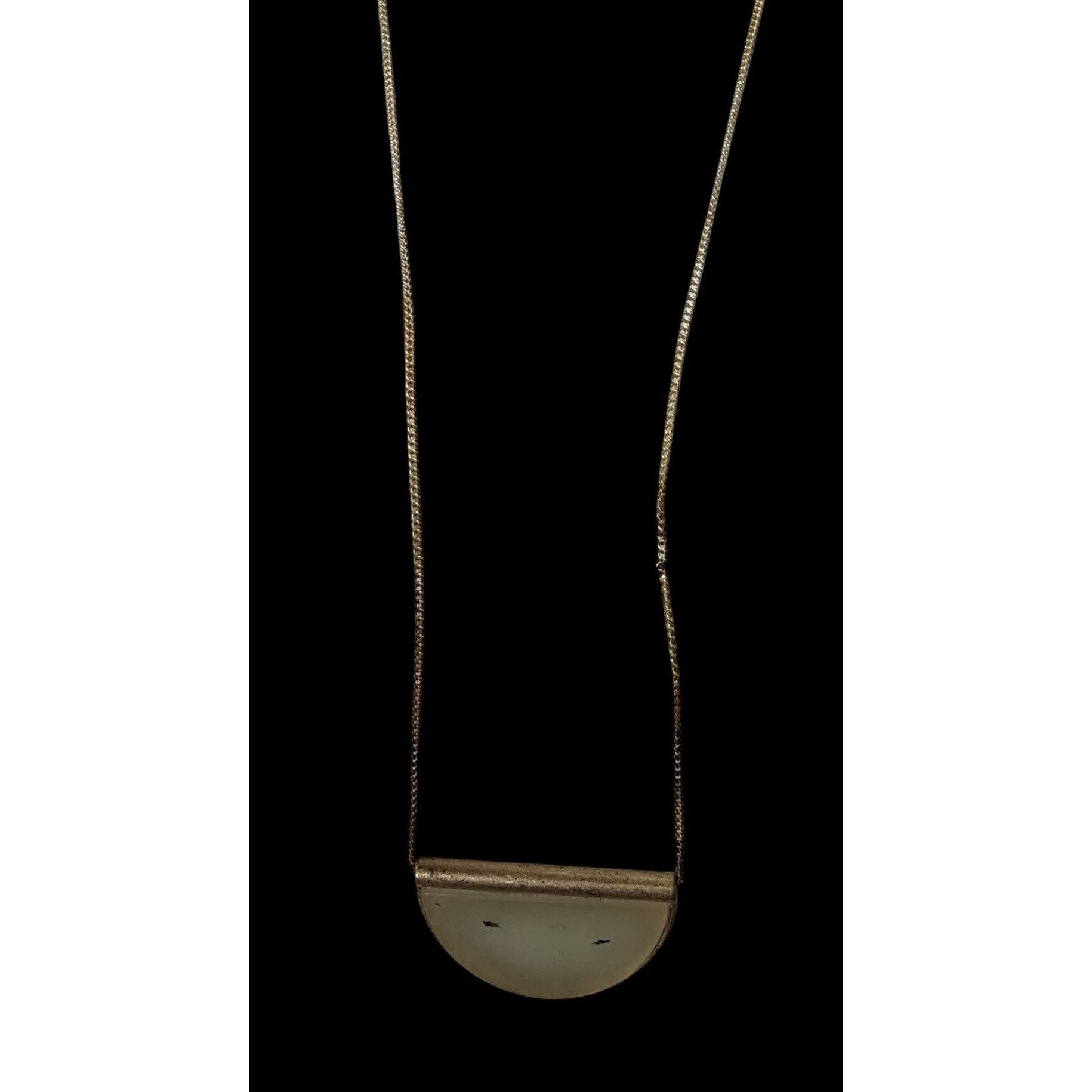 Other Geometric Rutilated Quartz Half Circle Pendant Necklace Size ONE SIZE - 3 Thumbnail