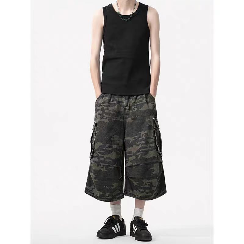 Japanese Brand × Vintage Vintage washed baggy camouflage work shorts Size US 32 / EU 48 - 2 Thumbnail