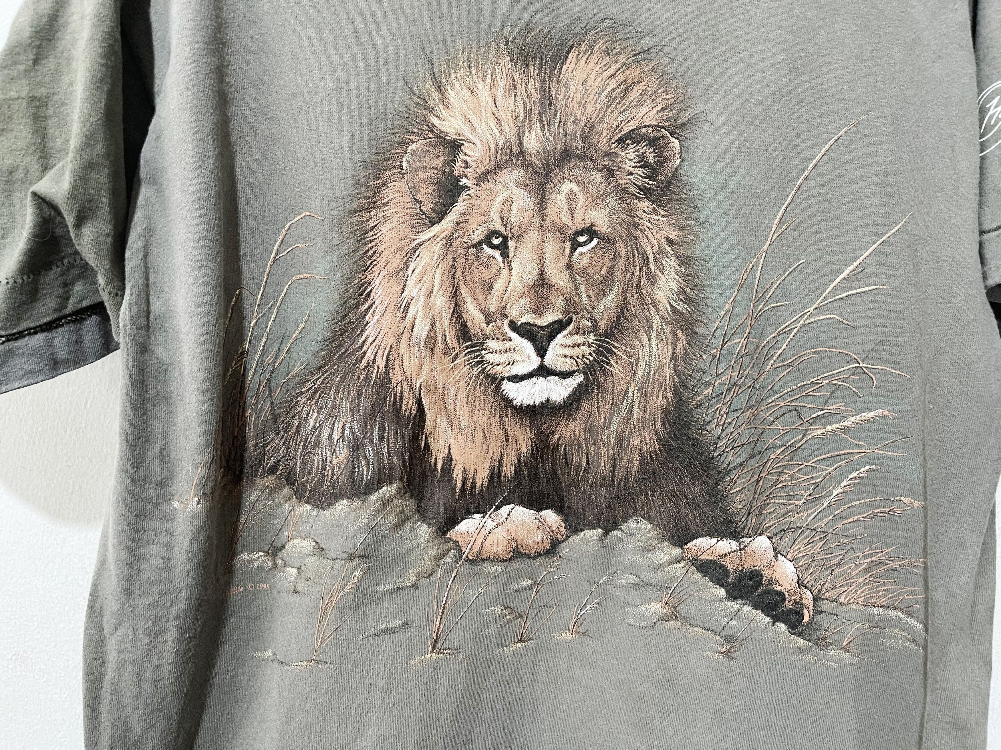 Vintage Vintage 90s Lion Shirt Size US L / EU 52-54 / 3 - 2 Thumbnail
