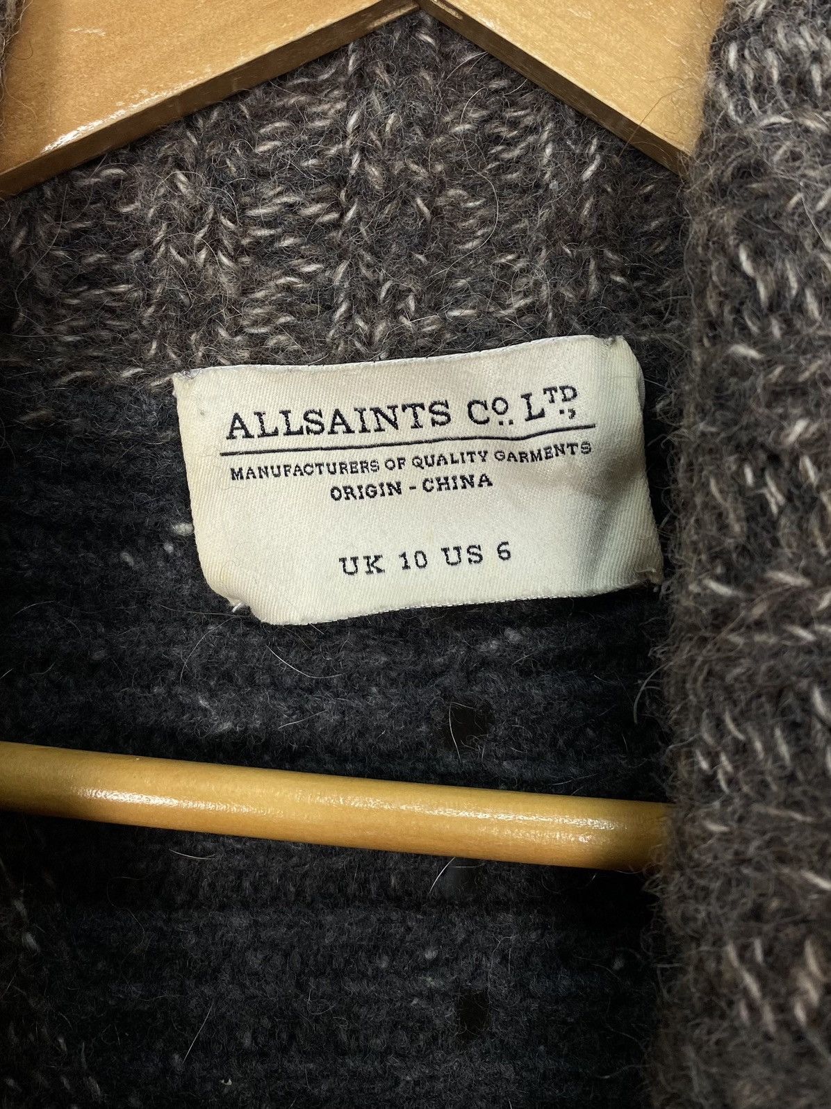 Allsaints AllSaints Women’s Wool Cardigan Sweater Jacket Size UK10 US6 Size M / US 6-8 / IT 42-44 - 3 Thumbnail