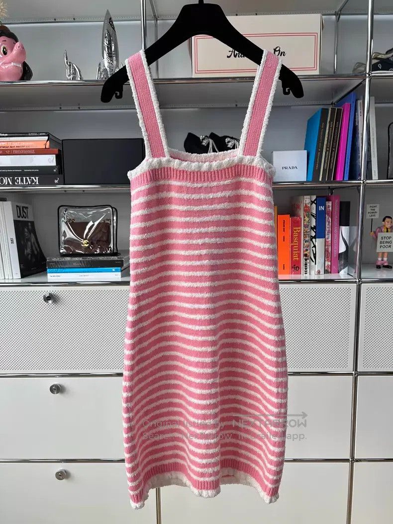 Chanel Chanel 20S pink and white striped two-pocket cashmere knit Size XS / US 0-2 / IT 36-38 - 3 Thumbnail