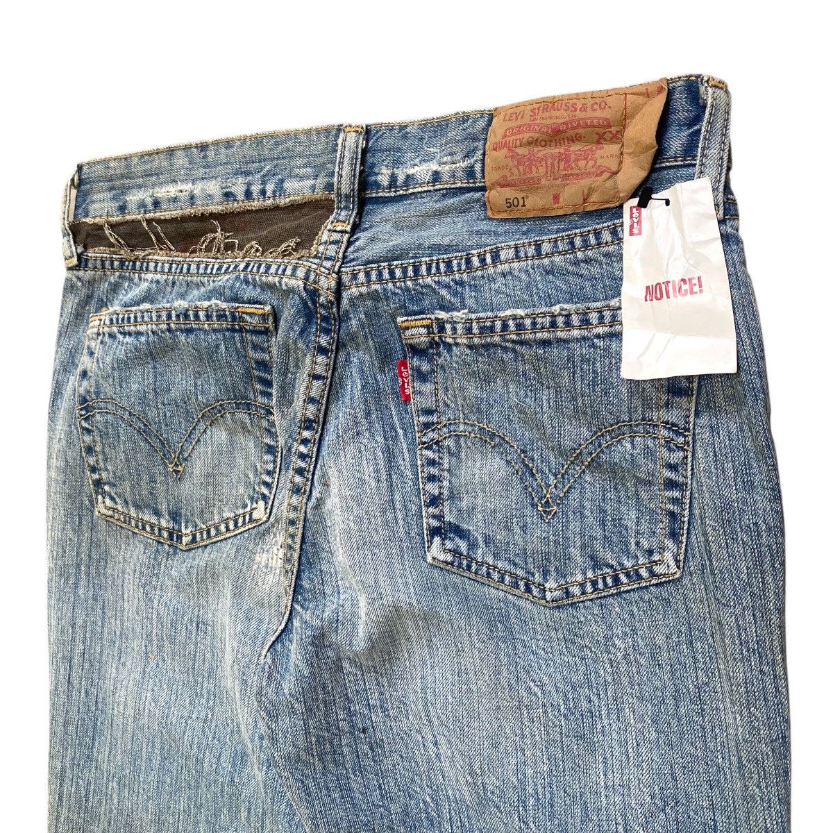 Levi's × Levi's Vintage Clothing × Vintage NWT💥#359 LEVIS JEANS 501 PATCHES STRAIGH LEG DENIM PANT Size 28" / US 6 / IT 42 - 6 Thumbnail
