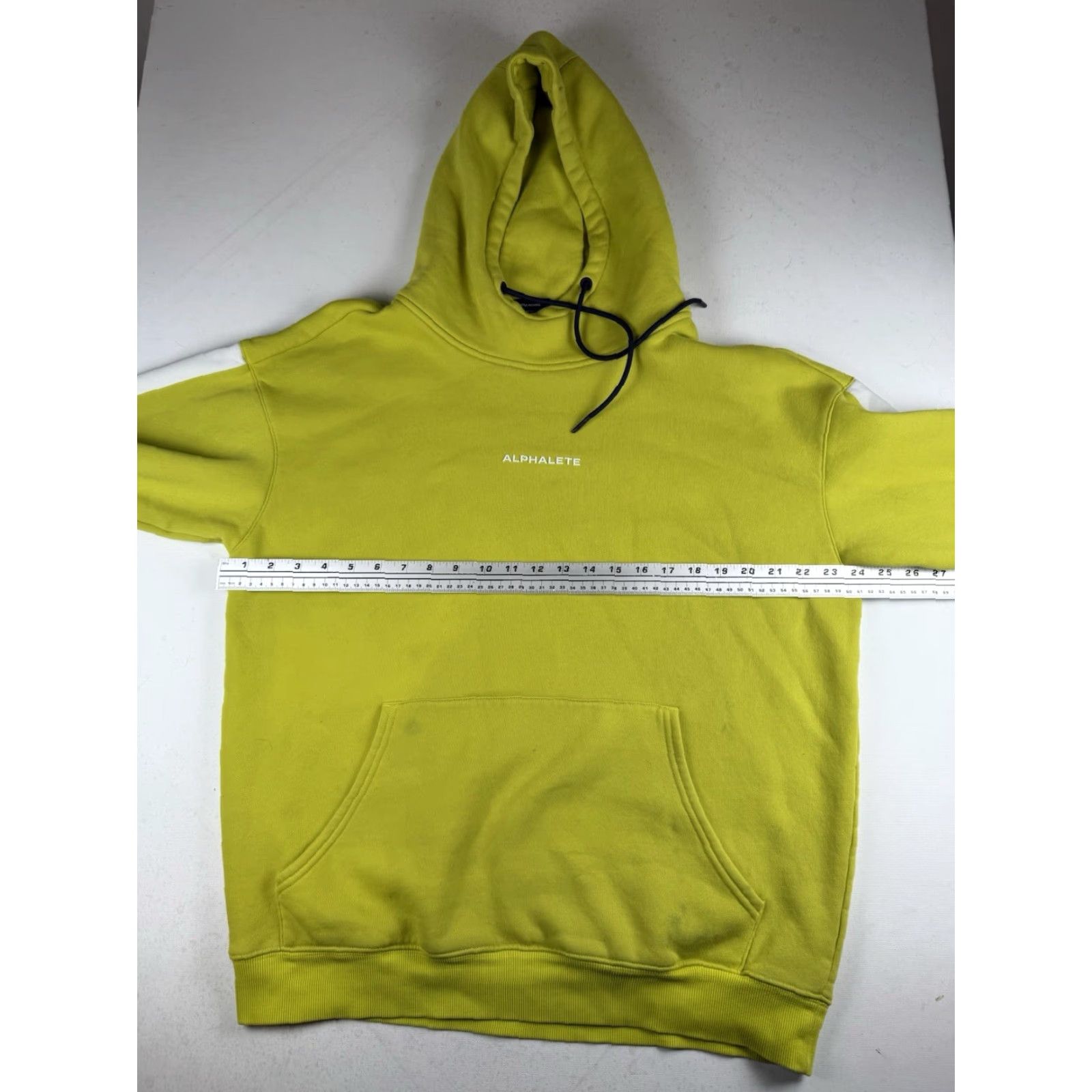 Vintage Alphalete Pullover Hoodie Sweatshirt Mens XL Neon Yellow Athletic Gym Activewear Hoodie Size US XL / EU 56 / 4 - 4 Thumbnail