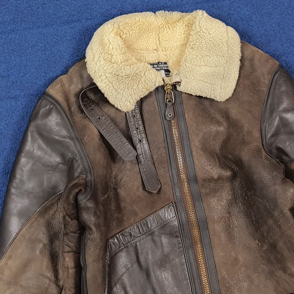 Avirex 90s Avirex Jacket Sheepskin Shearling Flight Leather C303N10 Size US M / EU 48-50 / 2 - 2 Thumbnail