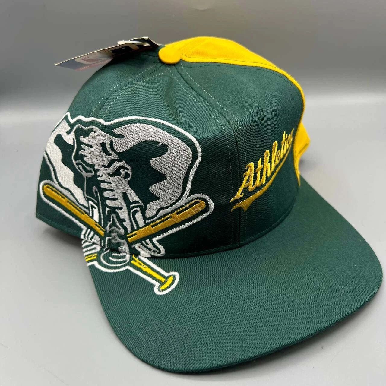 Vintage Oakland Athletics Hat Men Green Snap Back Cap New