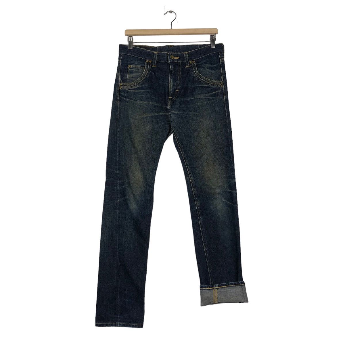 Japanese Brand 🔥VINTAGE DENIM LEE SELVEDGES RED LINE BIKER WEAR Size US 30 / EU 46 - 14 Thumbnail