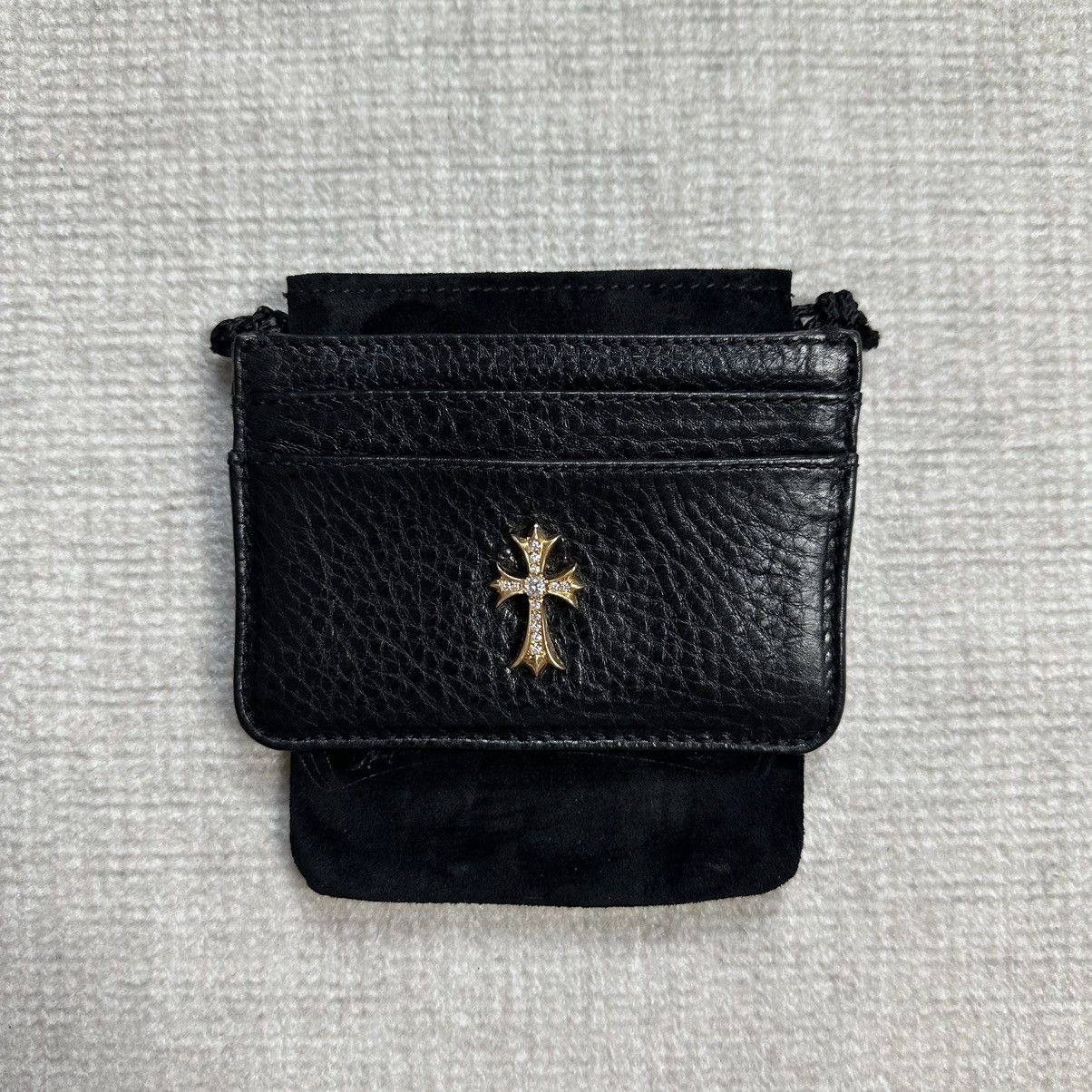 Chrome Hearts Chrome Hearts 22k Tiny Cross with Diamonds Card Holder Size ONE SIZE - 1 Thumbnail