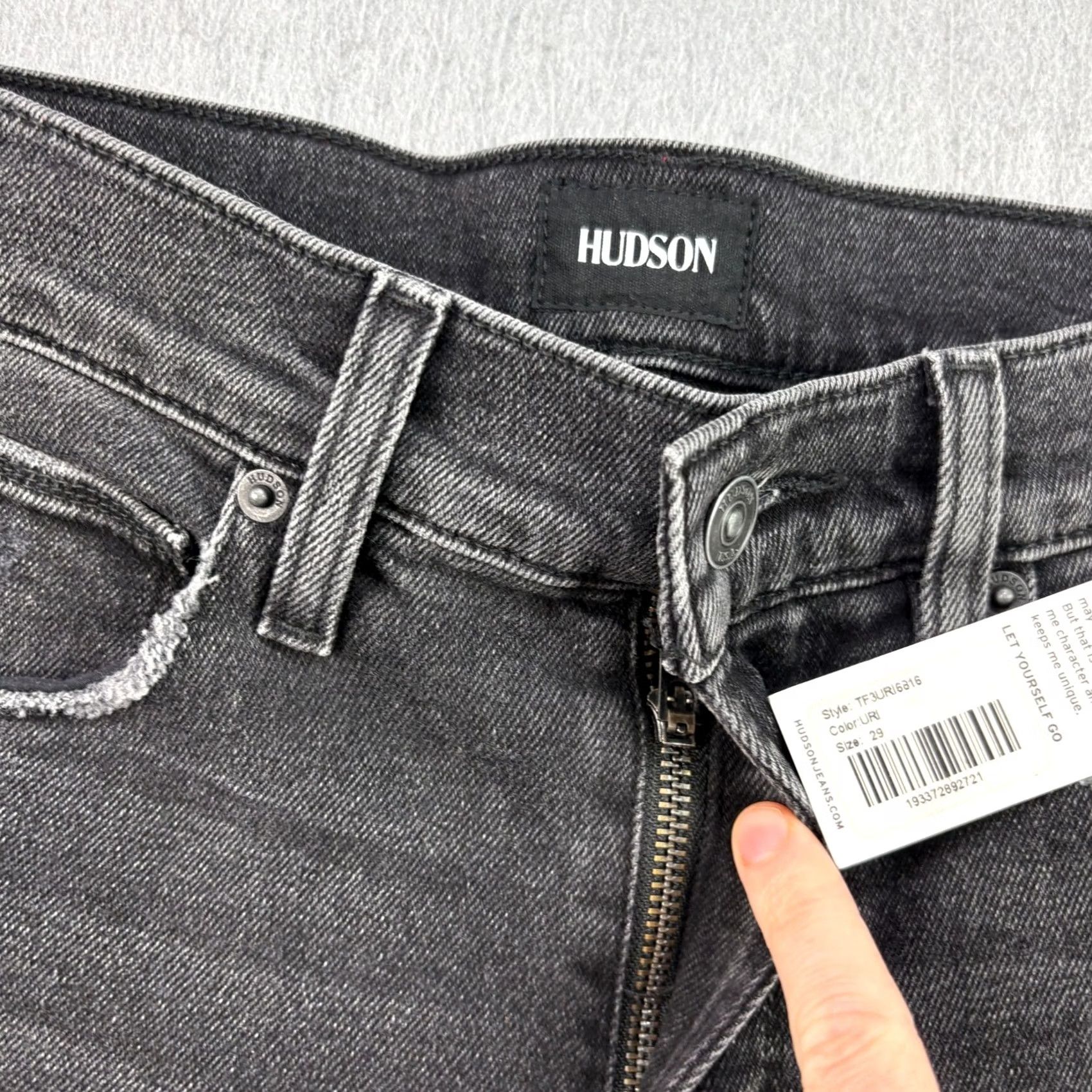 Hudson Hudson Jeans Mens 29x33 Black Ethan Biker Skinny Distressed Denim Stretch NEW Jeans Mens 29 33 Black Denim Distressed Stretch Skinny Biker Hudson Size US 29 - 5 Thumbnail