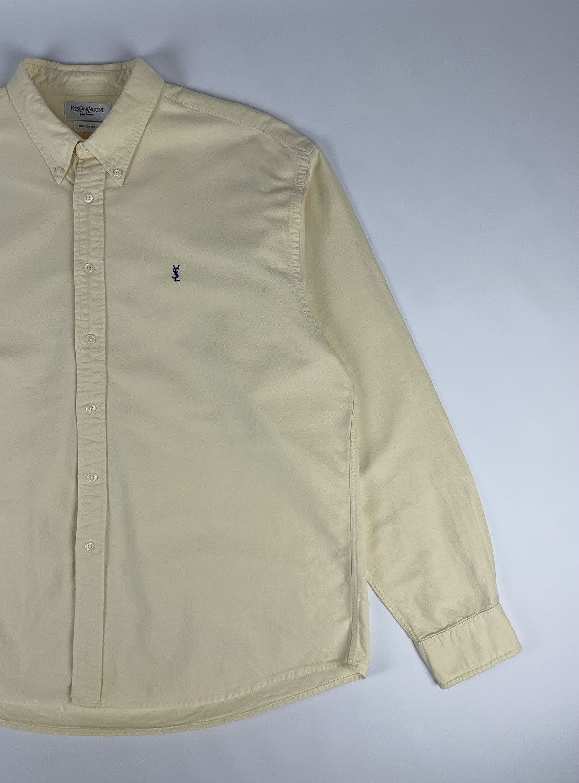 Yves Saint Laurent Vintage Yves Saint Lauren YSL cotton Shirt Button up Size US XL / EU 56 / 4 - 2 Thumbnail