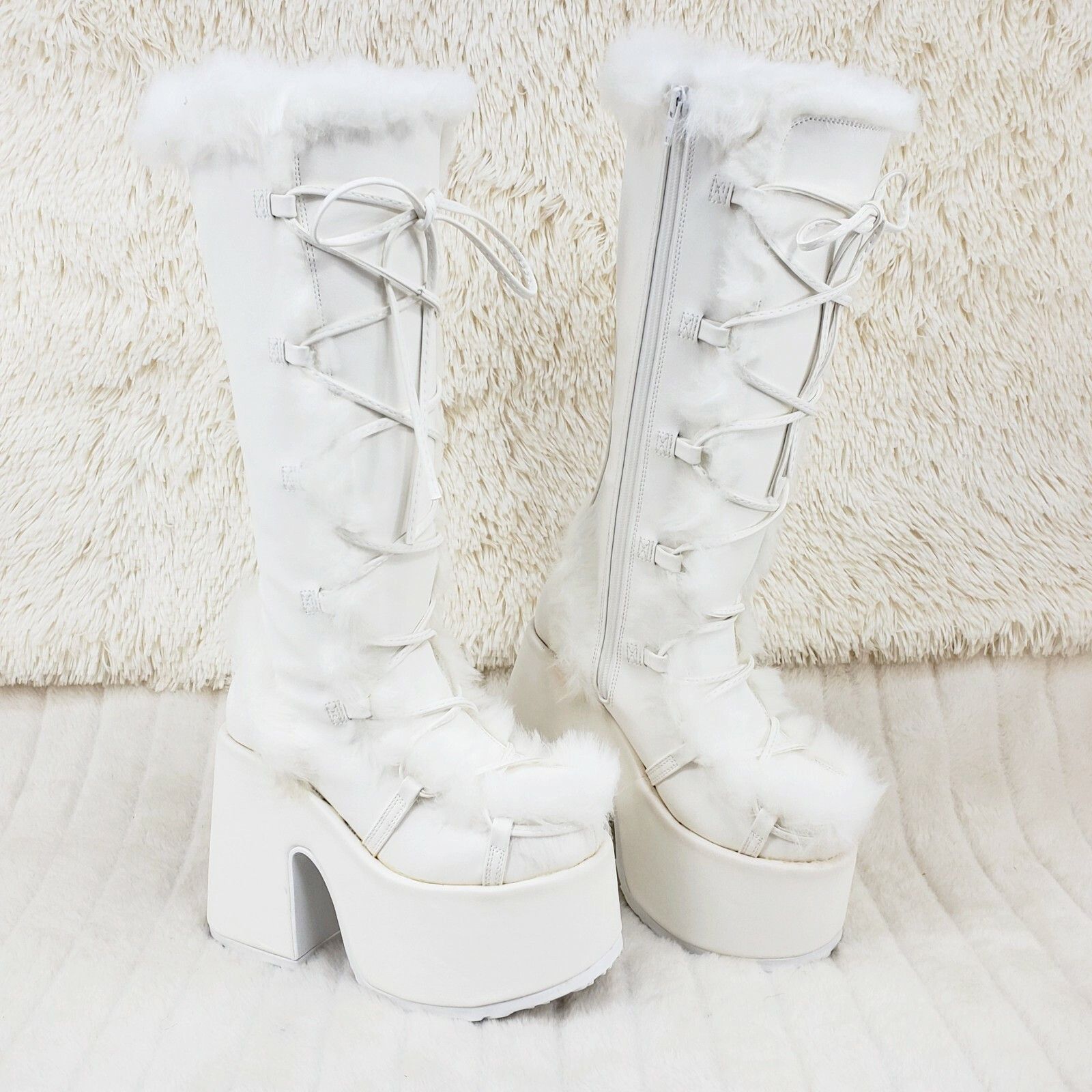 Other DEMONIA Camel 311 Stacked White Mammoth Platform Goth Punk K Size US 9 / IT 39 - 2 Thumbnail