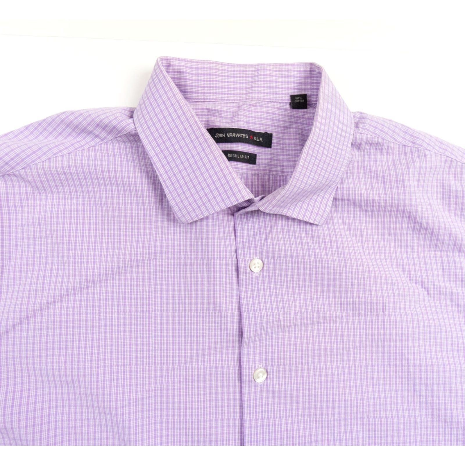 John Varvatos John Varvatos Men's Shirt 17 Purple Button-Up Long Sleeve Regular Fit Preppy Size US XL / EU 56 / 4 - 2 Thumbnail