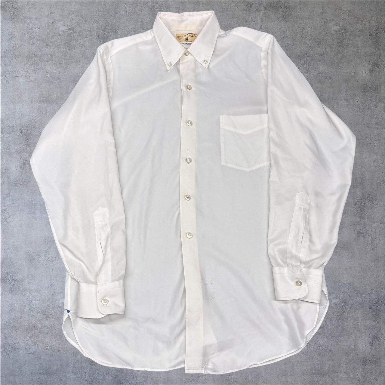 Vintage 1960s Vintage White Button Up Shirt Size US M / EU 48-50 / 2 - 1 Thumbnail