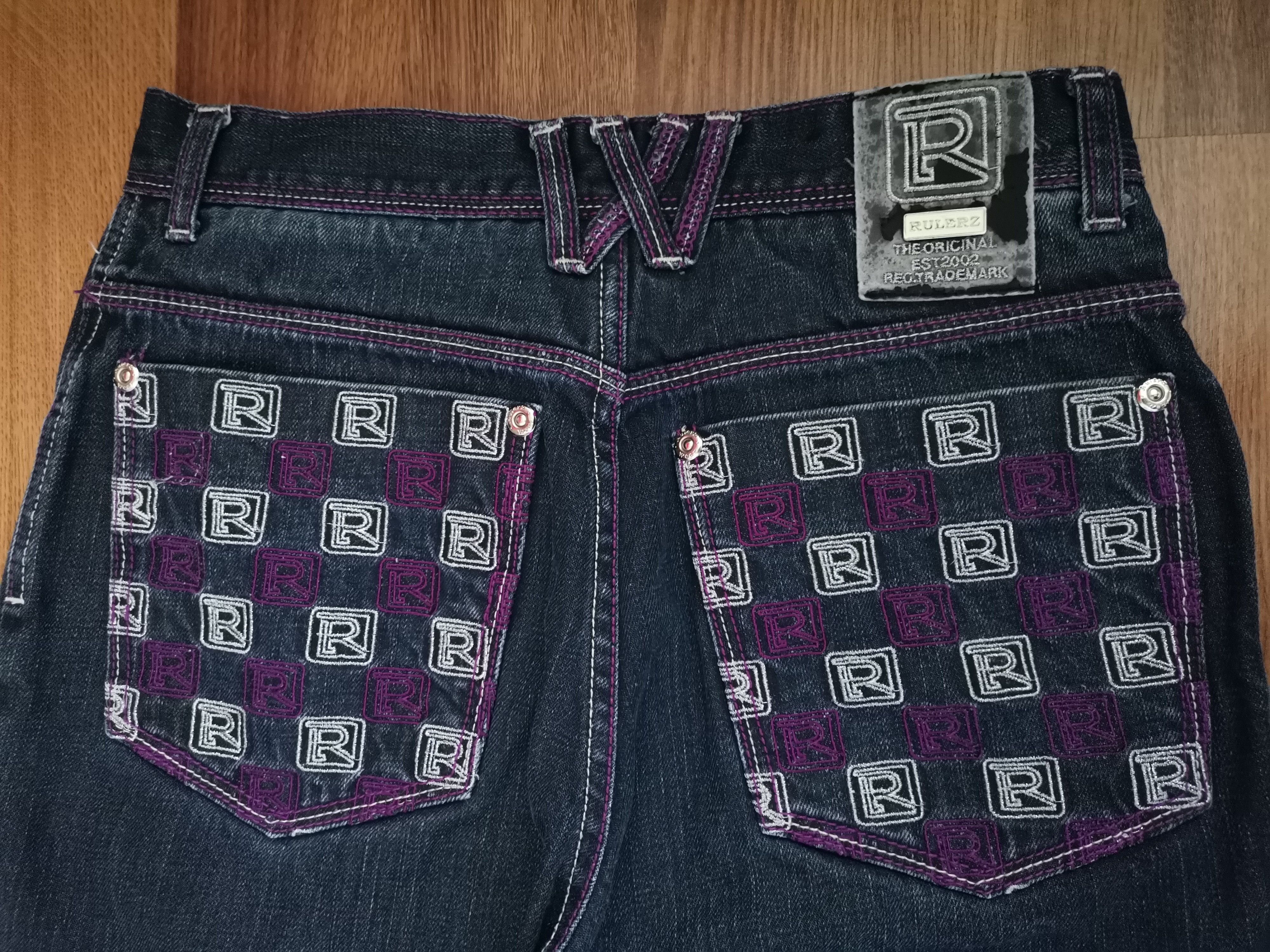JNCO Rulerz Embroidered Jeans Size US 28 / EU 44 - 2 Thumbnail