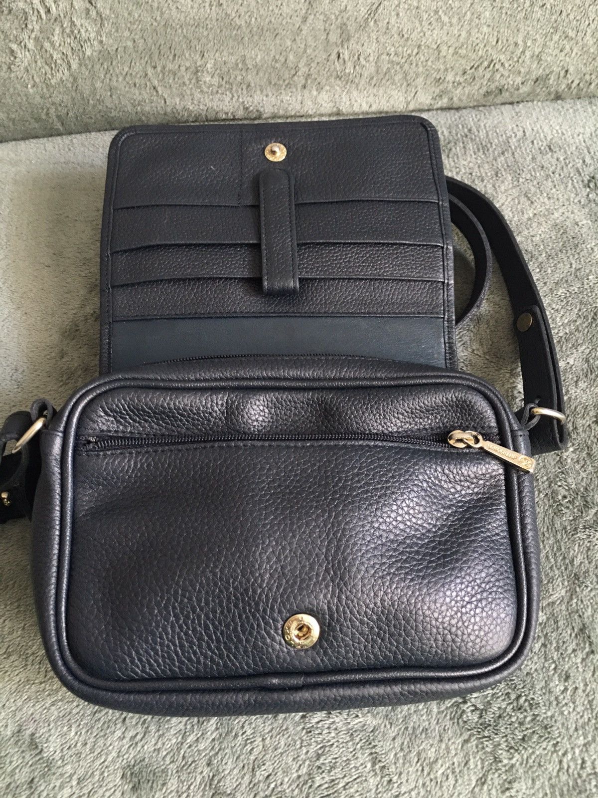 Longchamp Longchamp Paris Leather Navy Blue Shoulder Crossbody Bag Size ONE SIZE - 8 Thumbnail