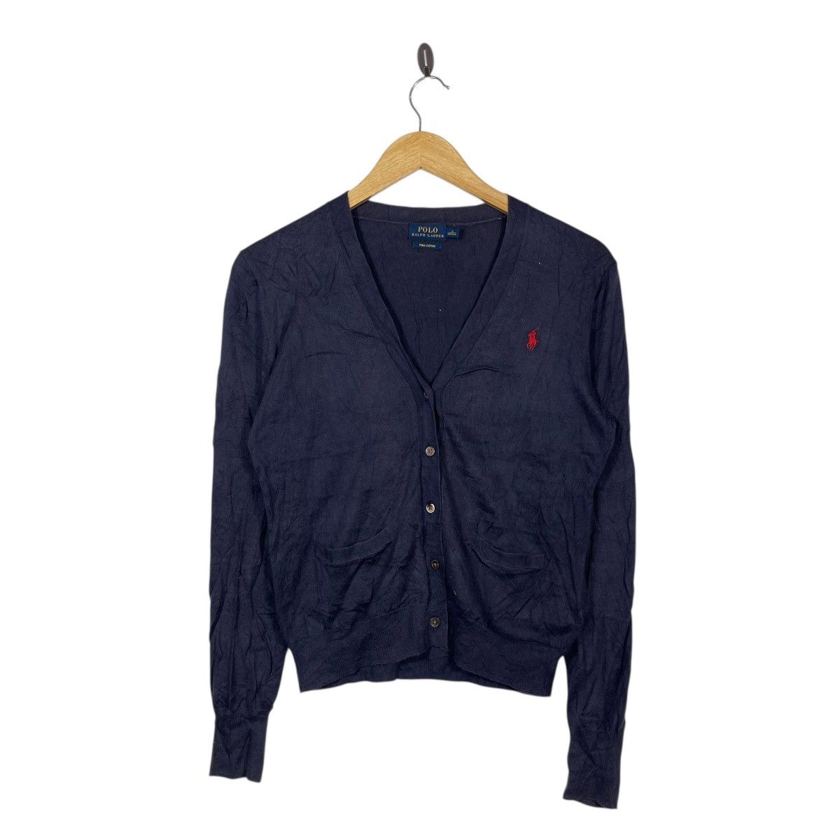 Polo Ralph Lauren Polo Ralph Lauren Pima Cotton Cardigan Navy Pony Logo Size S / US 4 / IT 40 - 1 Thumbnail