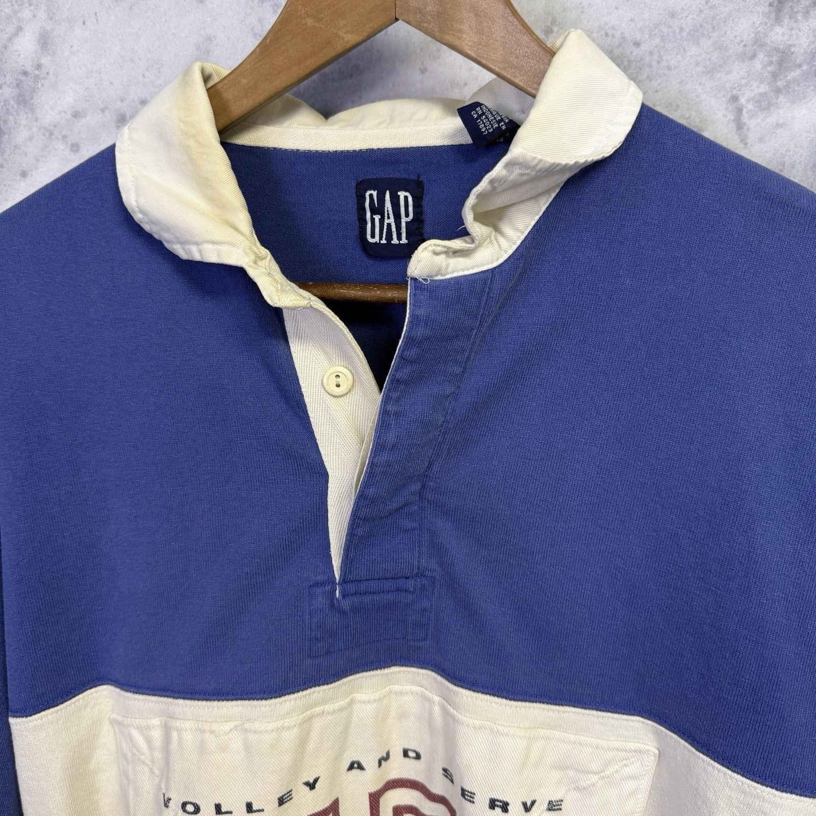 Gap Vintage Gap Rugby Polo Shirt Mens M Striped Pro Set Volley Size US M / EU 48-50 / 2 - 5 Thumbnail