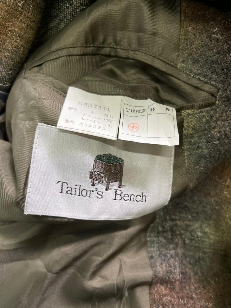 Japanese Brand Tailor's Bench Made in Japan Plaid Wool Double Breasted Coat Size US M / EU 48-50 / 2 - 4 Thumbnail