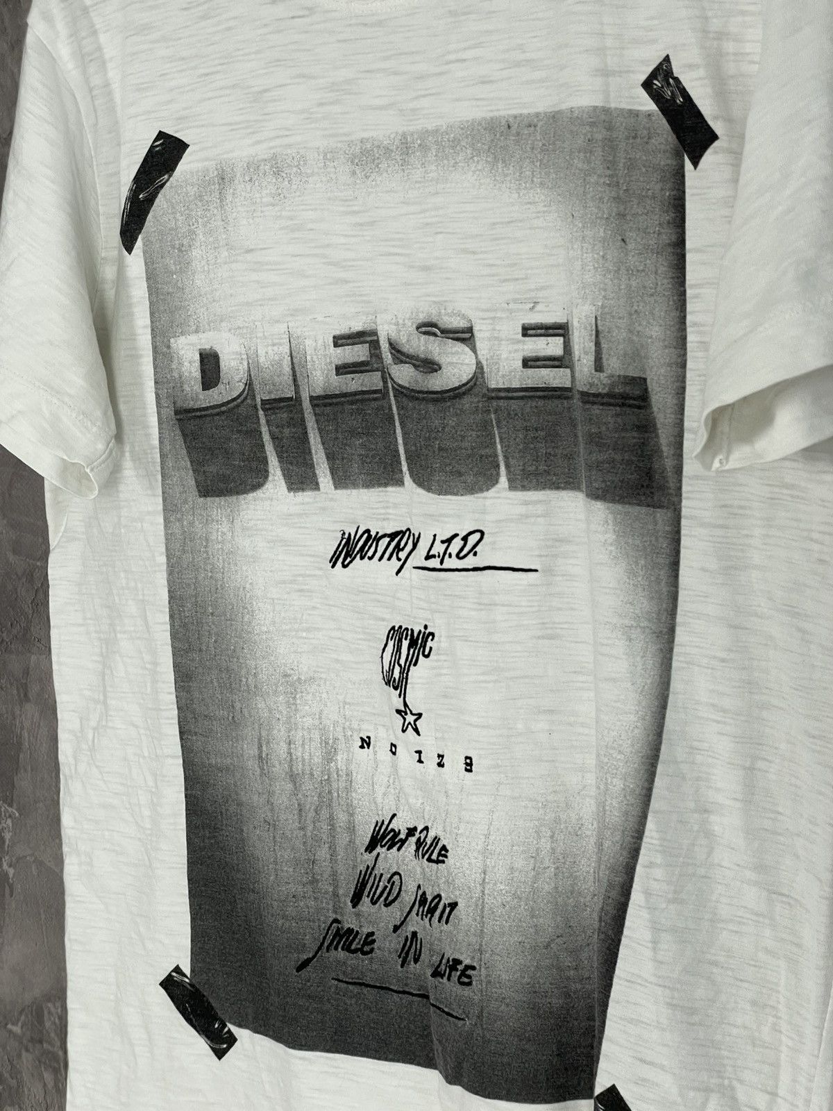 Diesel × Vintage DIESEL Y2K AVANT GARDE BIG LOGO 90s Retro Crazy T SHIRT Size US M / EU 48-50 / 2 - 8 Thumbnail