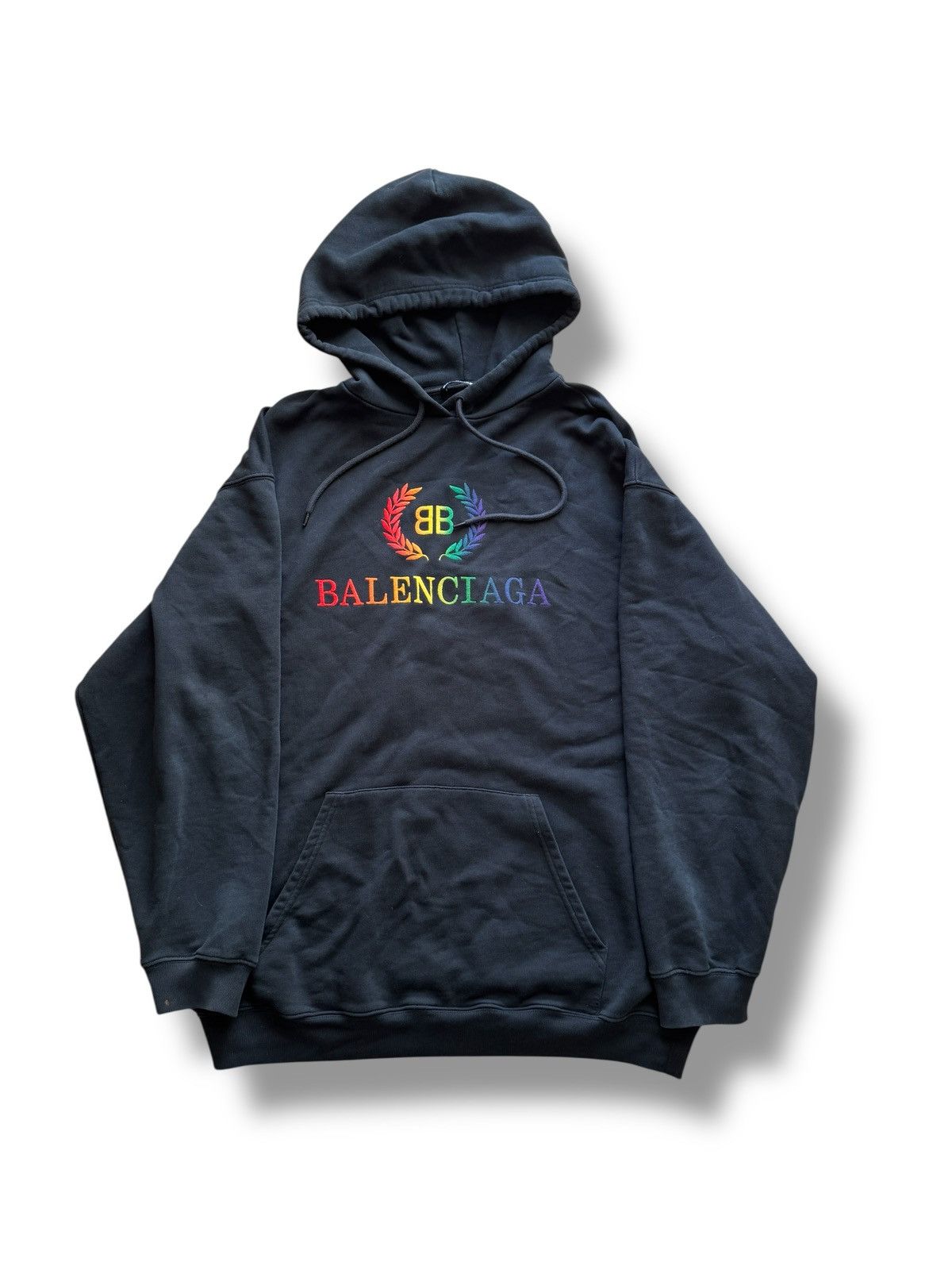 Balenciaga Balenciaga Rainbow Embroidered BB Hoodie Size US M / EU 48-50 / 2 - 1 Thumbnail