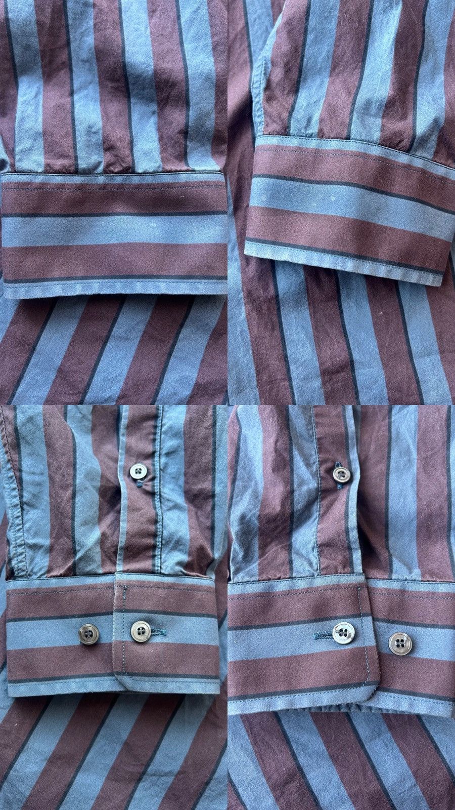 Burberry Burberry Buttop Up Long Sleeve Stripped Shirt Size US M / EU 48-50 / 2 - 9 Thumbnail