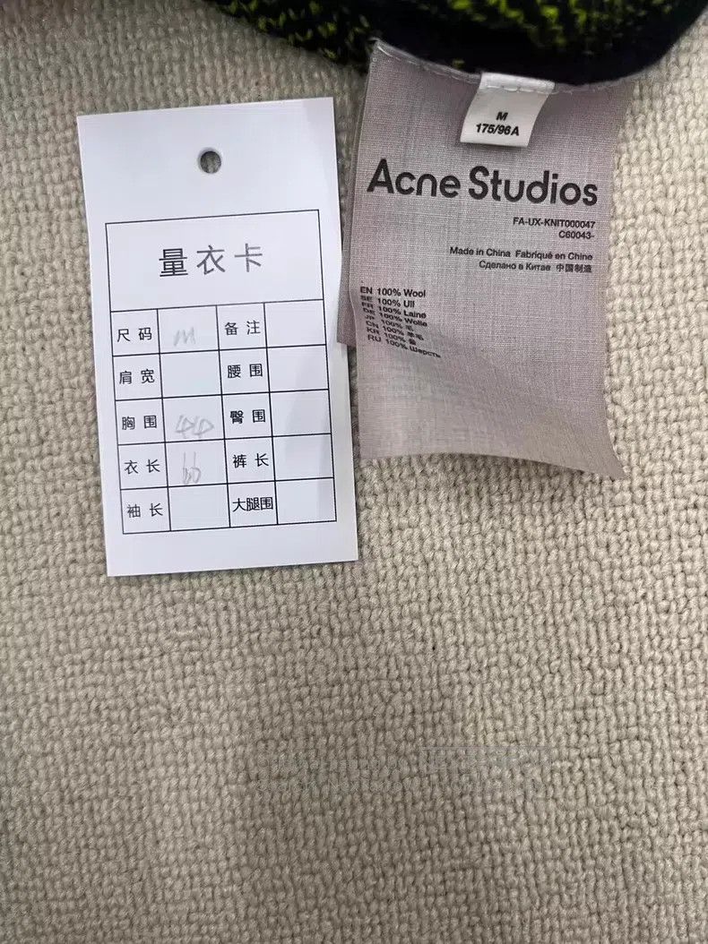 Acne Studios Acne Studios Color Block Jacquard Round Neck Knit Sweater Size US M / EU 48-50 / 2 - 5 Thumbnail