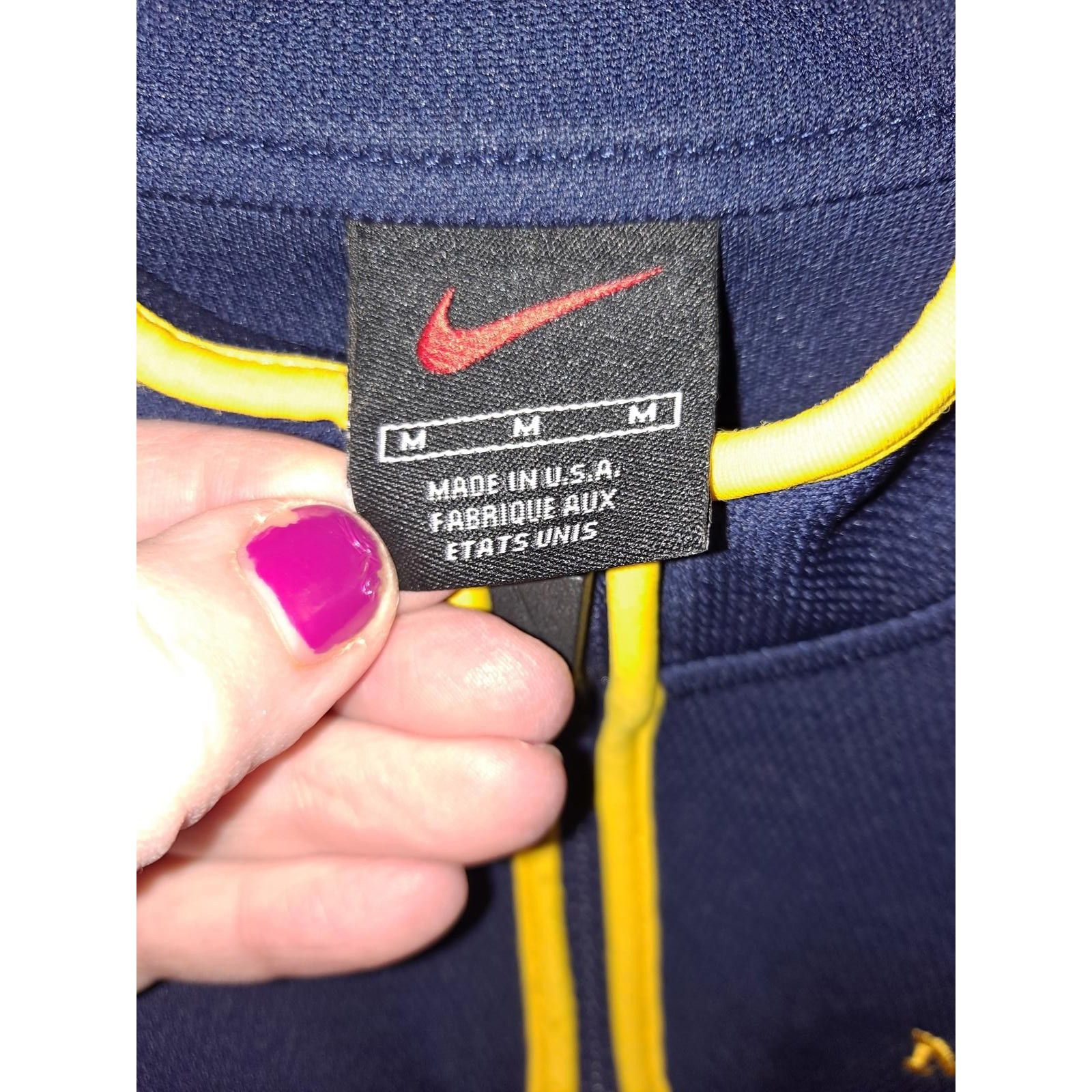 Nike Nike Michigan 1/4 Zip Blue and Yellow Long Sleeve Sweatshirt Size US M / EU 48-50 / 2 - 4 Thumbnail