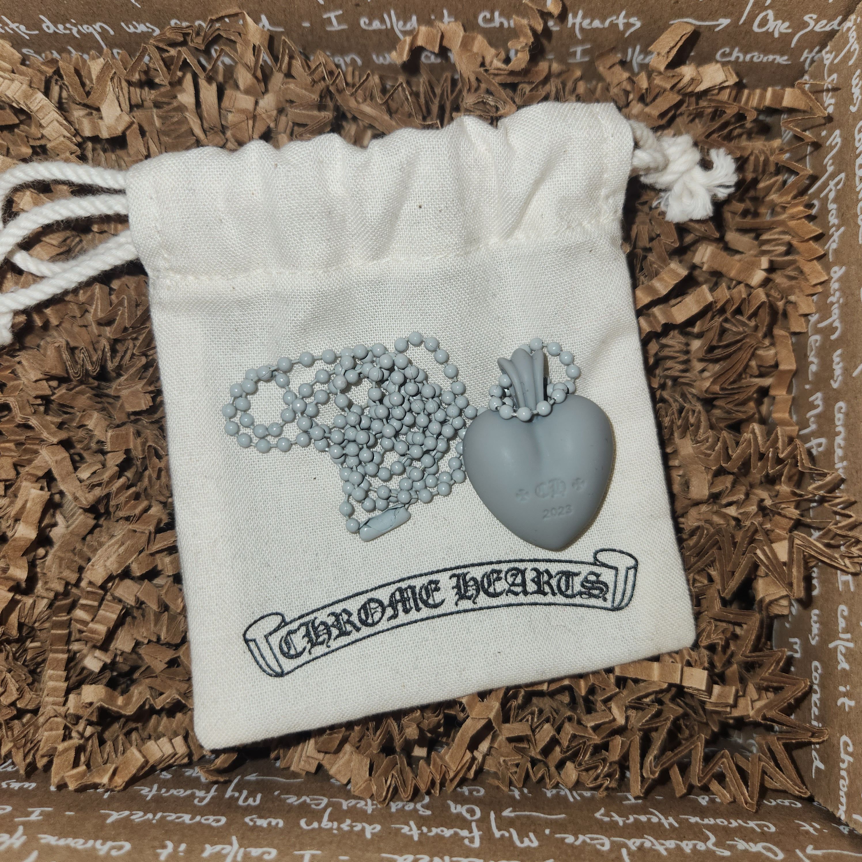 Chrome Hearts CH, silver silicone heart necklace. Limited edition DEC 2023 Size ONE SIZE - 5 Thumbnail