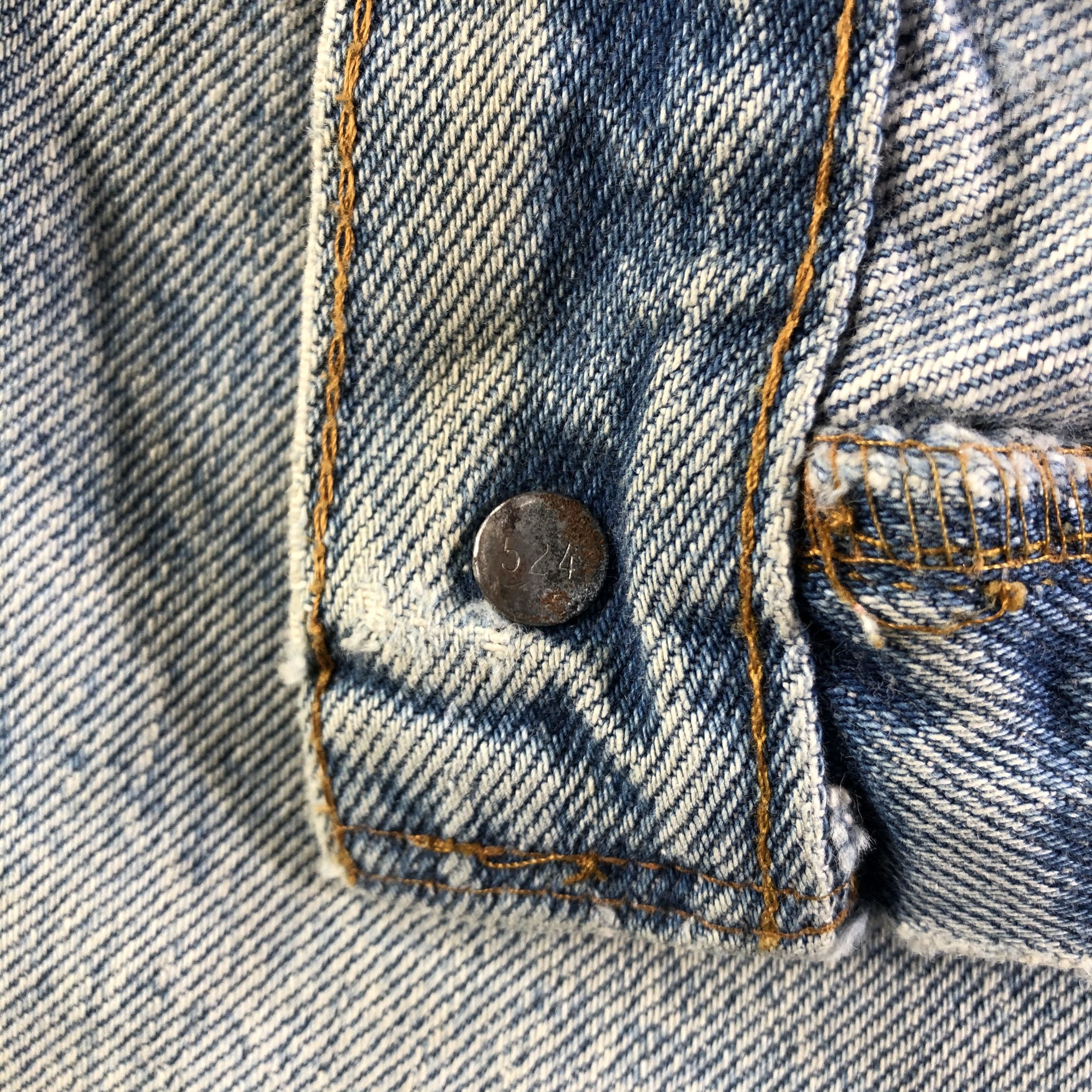 Levi's Vintage Distress 80s Levis 501 Jeans Dirty Wash KJ2513 Size US 27 - 8 Thumbnail