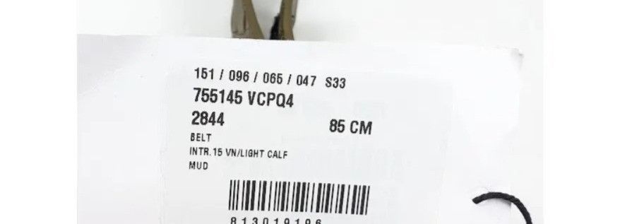Bottega Veneta o1rshd1 Size: 85cm / Interccio Light Calf Belt in Mud Size 34 - 11 Thumbnail