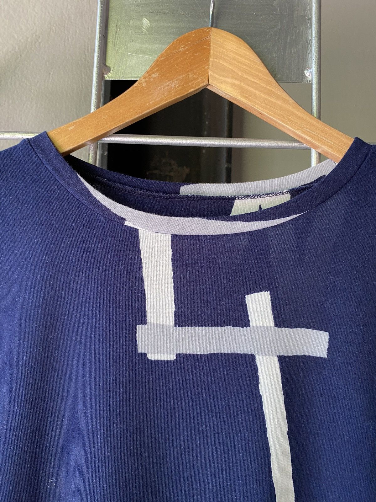 SOU SOU SOU・SOU dark blue geometric print tee Size L / US 10 / IT 46 - 3 Thumbnail