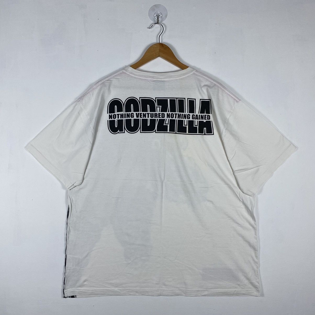Japanese Brand × Vintage Vintage GODZILLA NOTHING VENTURED NOTHING GAINED Tee Size US XXL / EU 58 / 5 - 6 Thumbnail