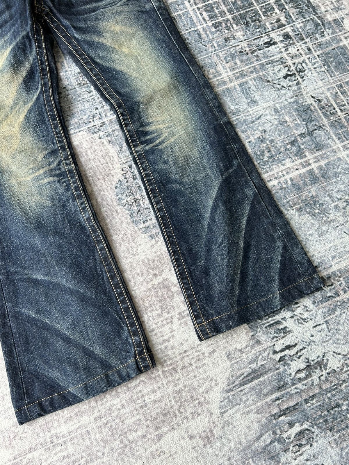 If Six Was Nine Lolita Y2k Design Flared Jeans Size 30" / US 8 / IT 44 - 10 Thumbnail