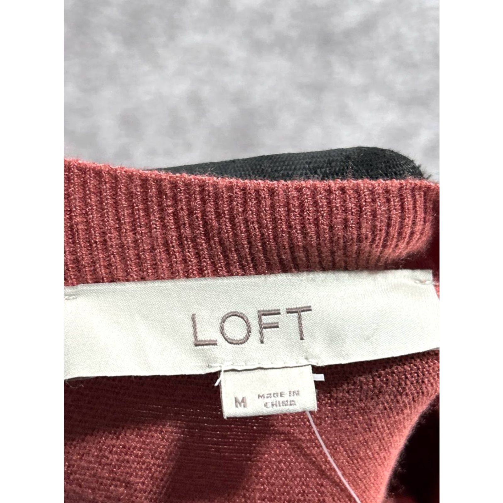 Loft LOFT Sweater Womens M Orange Rayon Knit Crew Neck Long Sleeve Down Shoulder Pullover Casual Fall Winter Modern, Regular Fit, Classic Theme, 50s? Size M / US 6-8 / IT 42-44 - 4 Thumbnail