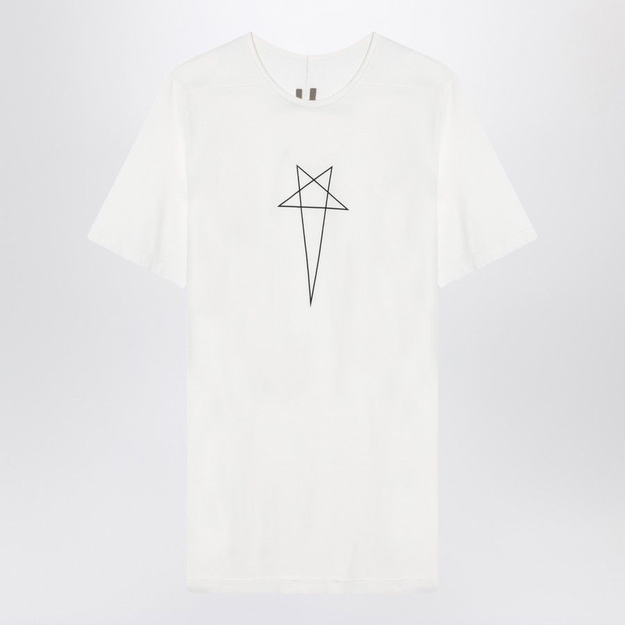 Rick Owens Drkshdw o1d2blof0226 T-Shirt With Logo in White Size US S / EU 44-46 / 1 - 1 Thumbnail