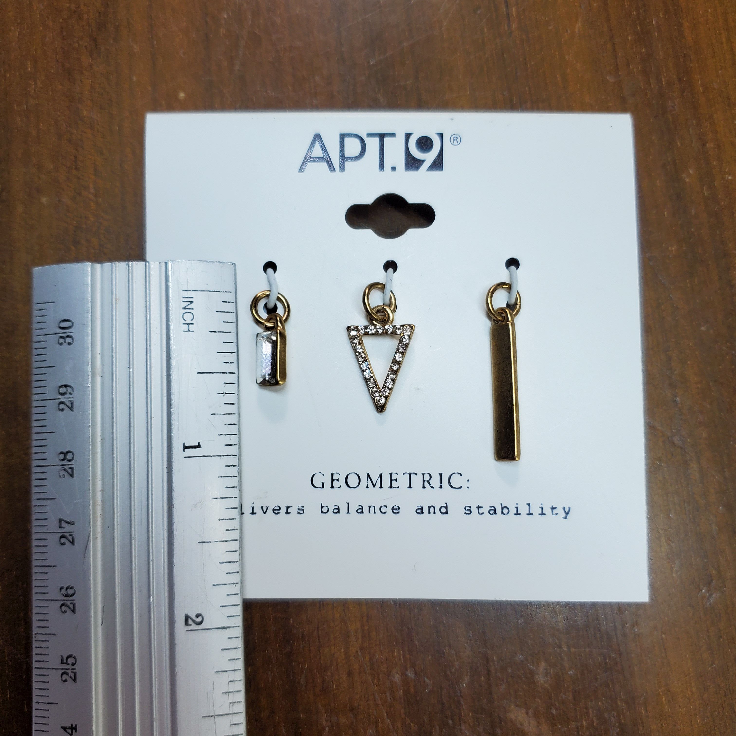 Apt. 9 Apt.9 NEW Charms Gold Tone Geometric Diamond Triangle Bar Size ONE SIZE - 6 Thumbnail