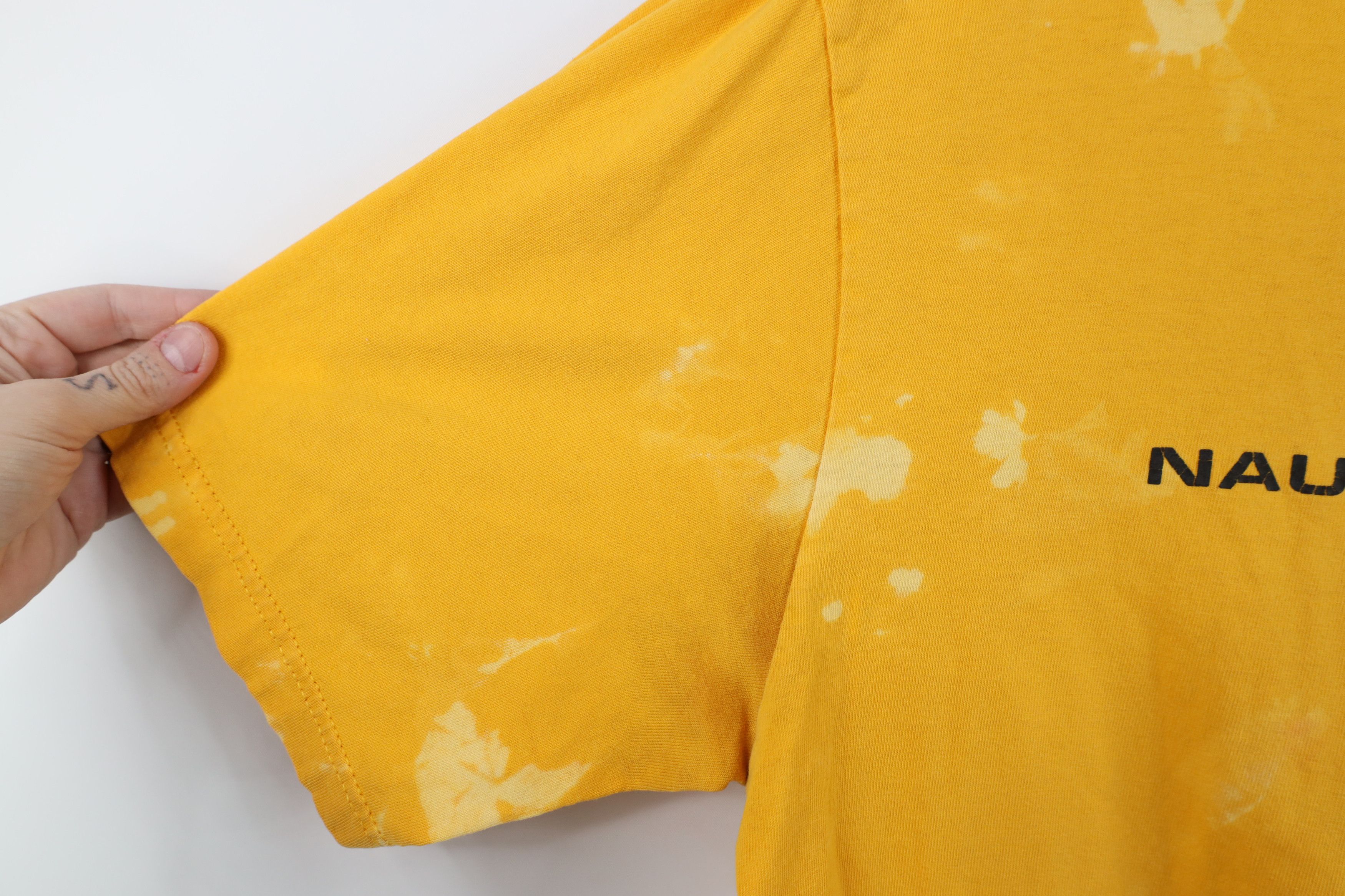 Nautica × Vintage Vintage 90s Nautica Competition Acid Wash T-Shirt Yellow USA Size US L / EU 52-54 / 3 - 6 Thumbnail