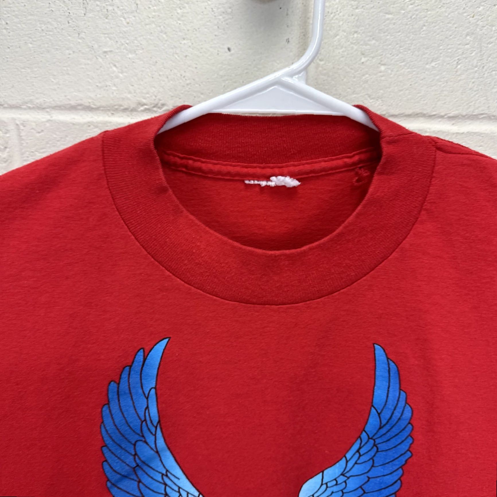 Vintage VINTAGE 90s BLACK HILLS 53TH ANNUAL MOTORCYCLE RALLY STURGIS T Shirt Red Eagle L Unisex Adult, Shirt, 1990s, Graphic Tee, Grunge, 100% Cotton Size US L / EU 52-54 / 3 - 4 Thumbnail