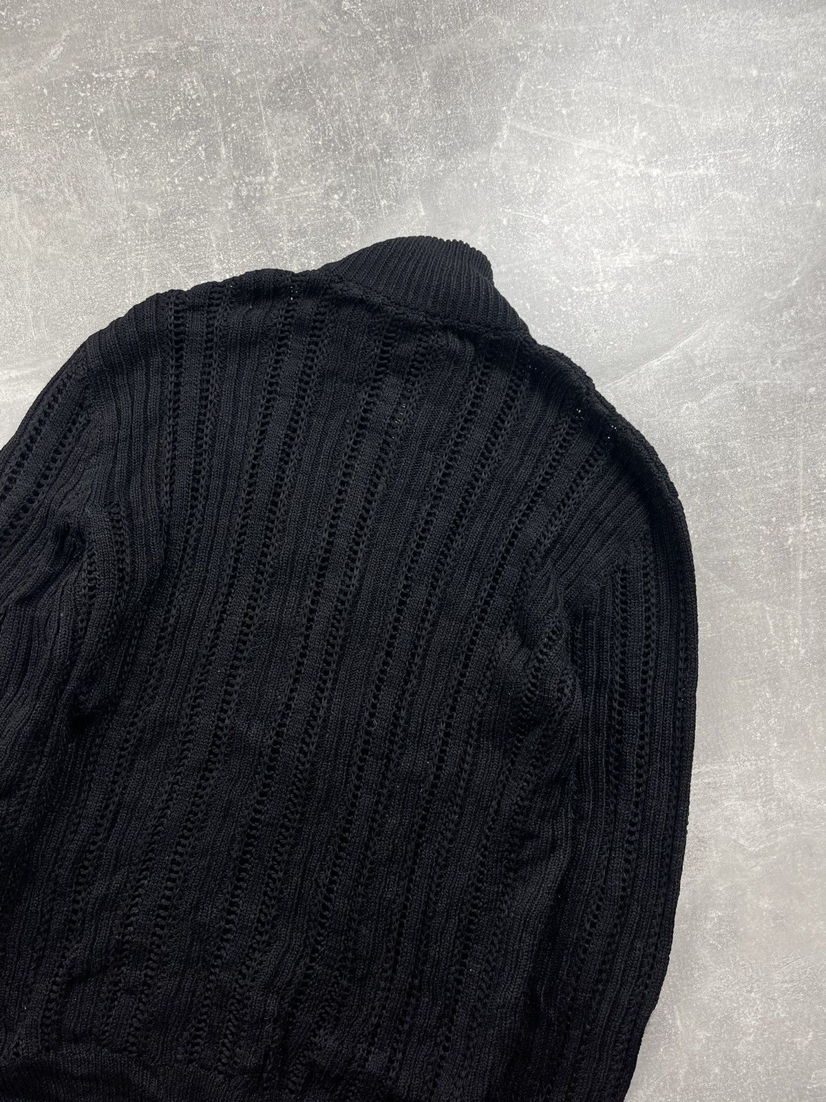 Fendi Fendi Vintage Luxury Ribbed Knit Cotton Zip Cardigan Black Size US M / EU 48-50 / 2 - 12 Thumbnail