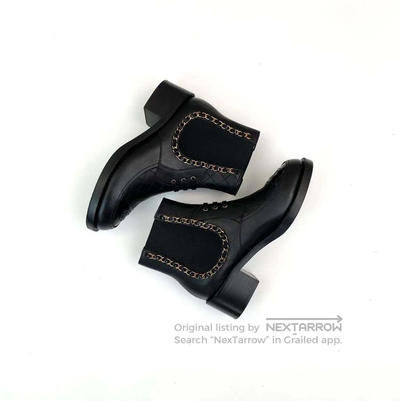 Chanel Chanel Double C logo chain adorned booties| Size US 5.5 / IT 35.5 - 3 Thumbnail