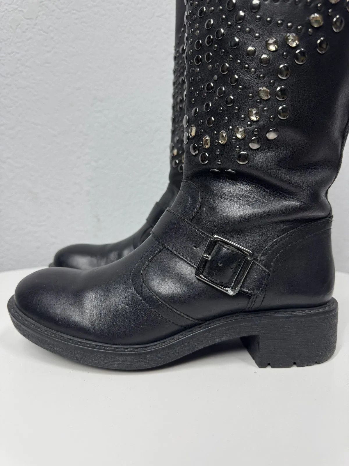 ASH Vintage Leather High Heel Boots Avantgarde Gothic Y2K Guidi Size US 6 / IT 36 - 4 Thumbnail