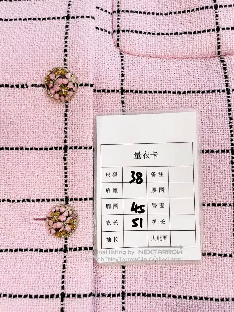 Chanel Chanel 24S pink plaid tweed vest Size XS / US 0-2 / IT 36-38 - 6 Thumbnail