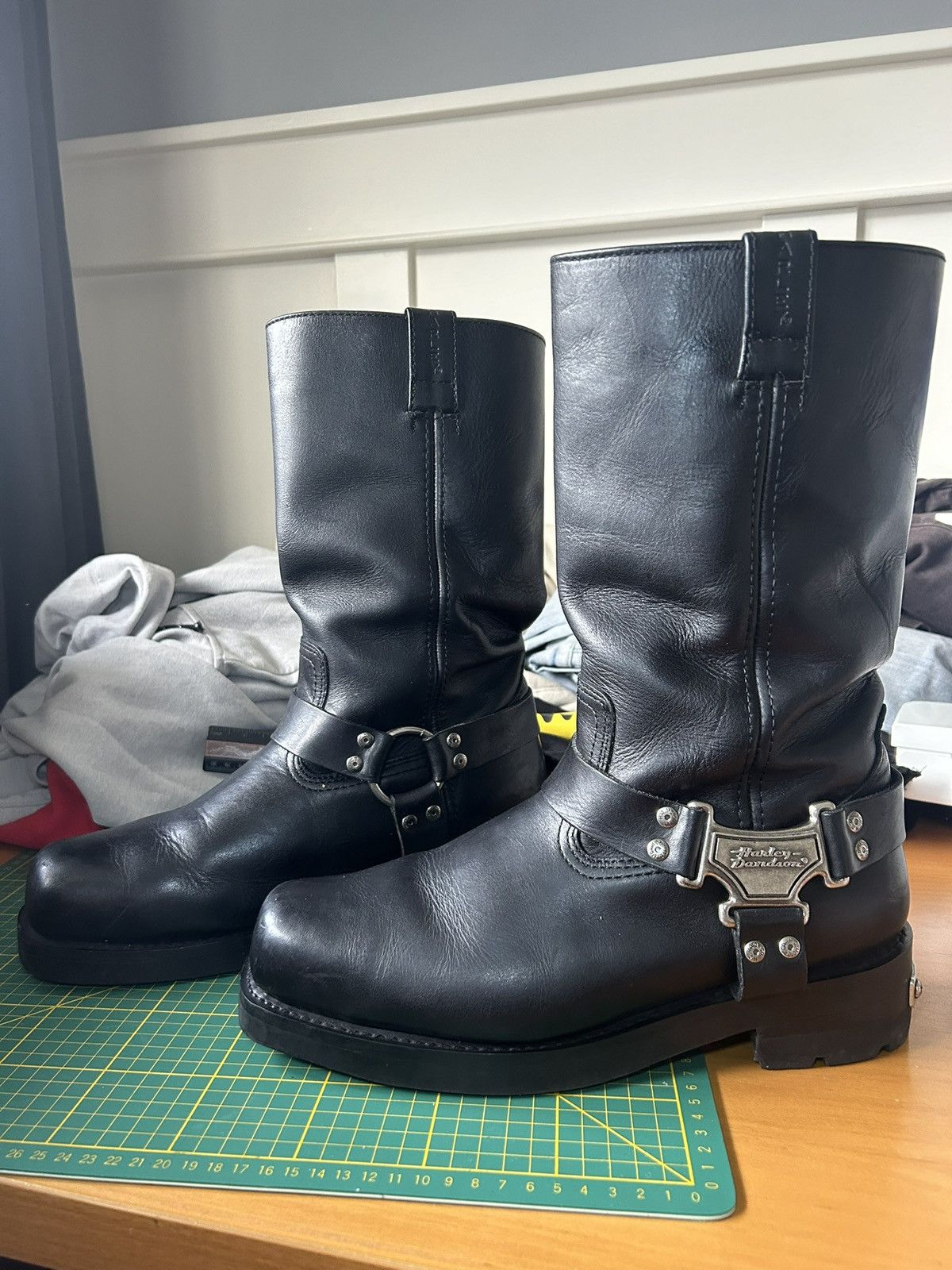 Harley Davidson Vintage Harley Davidson tall motorcycle boots Size US 12.5 / EU 45-46 - 2 Thumbnail