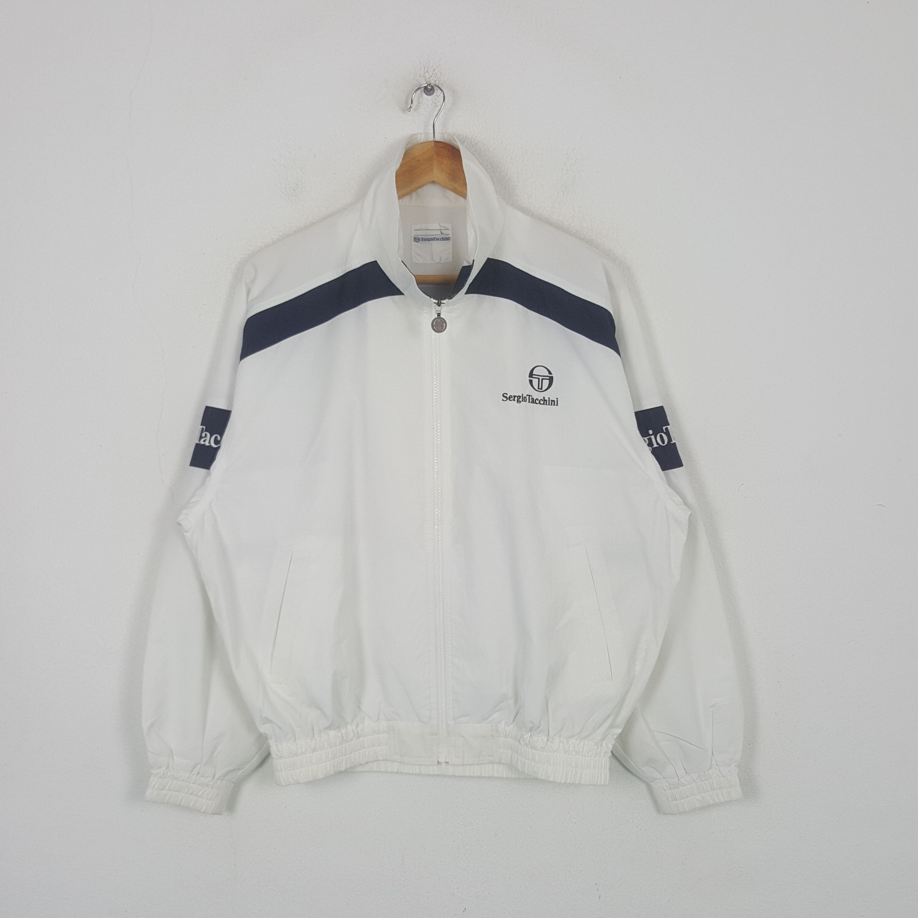 Sergio Tacchini Vintage Sergio Tacchini Tennis Windbreaker Jacket C296N29 Size US XL / EU 56 / 4 - 1 Thumbnail