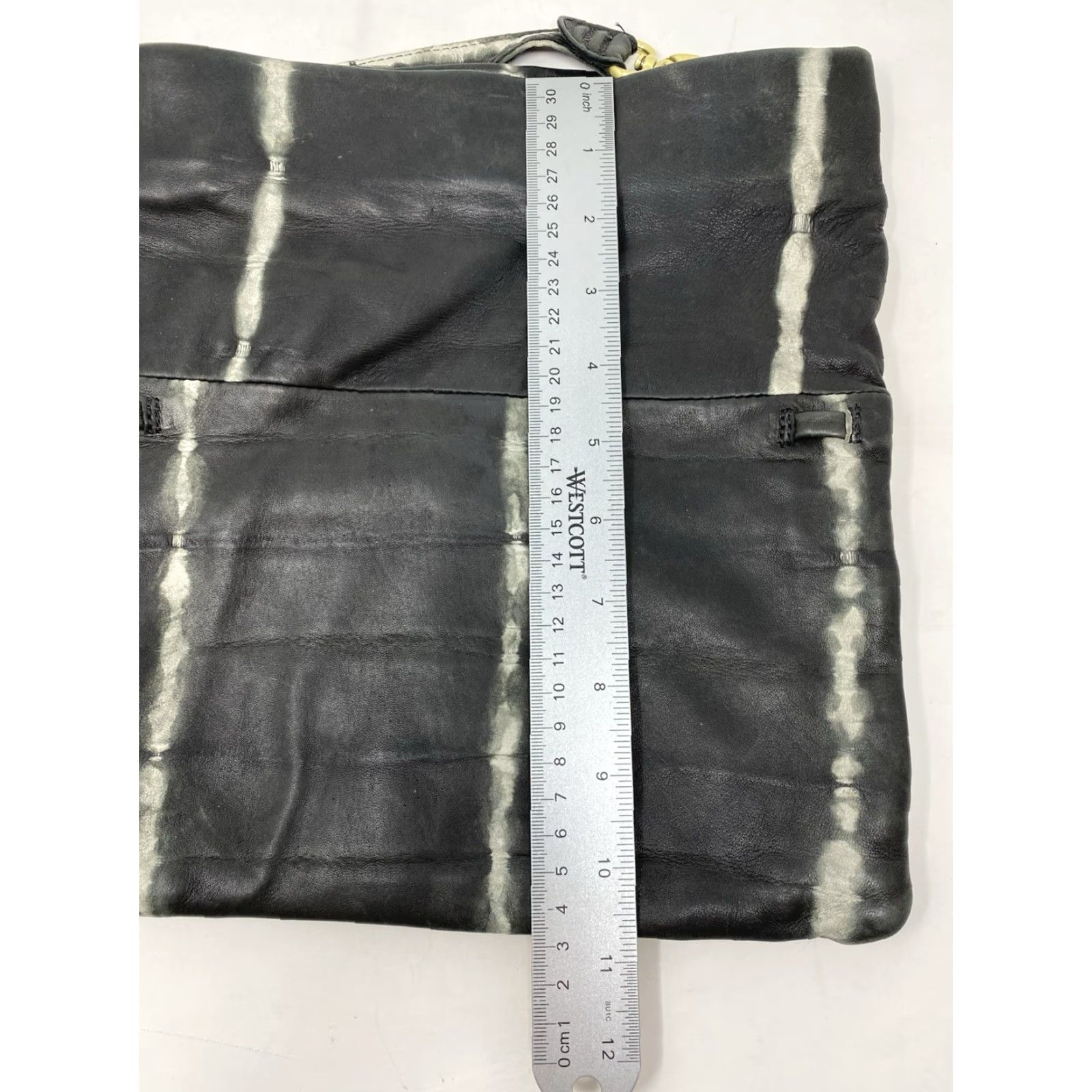 Vintage Sseko Crossbody Leather Bag Black Tie Dye Top Zip Hippie Boho Removable Strap Medium Women Casual 90s Crossbody Adjustable Strap Leather Exterior Size M / US 6-8 / IT 42-44 - 5 Thumbnail