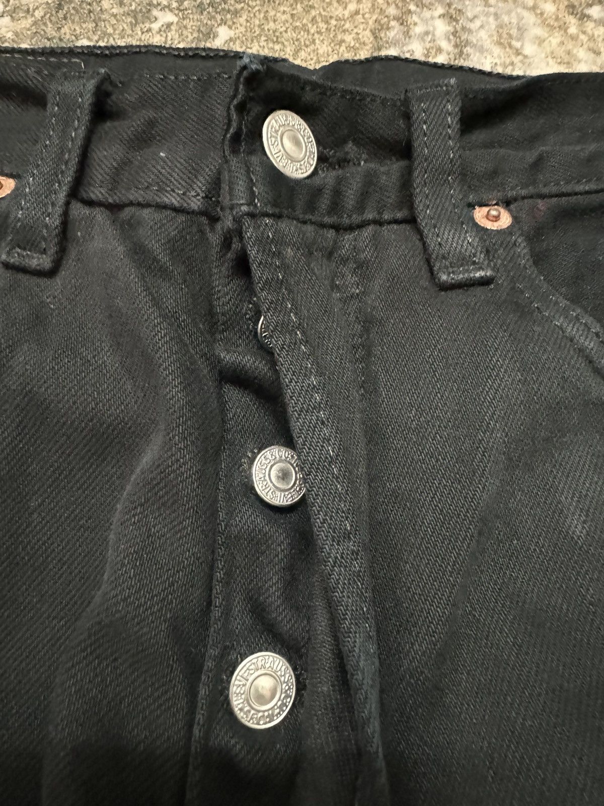 Levi's × Levi's Vintage Clothing × Vintage Vintage Levi’s 501 Distressed Black Denim Jeans Size US 30 / EU 46 - 5 Thumbnail