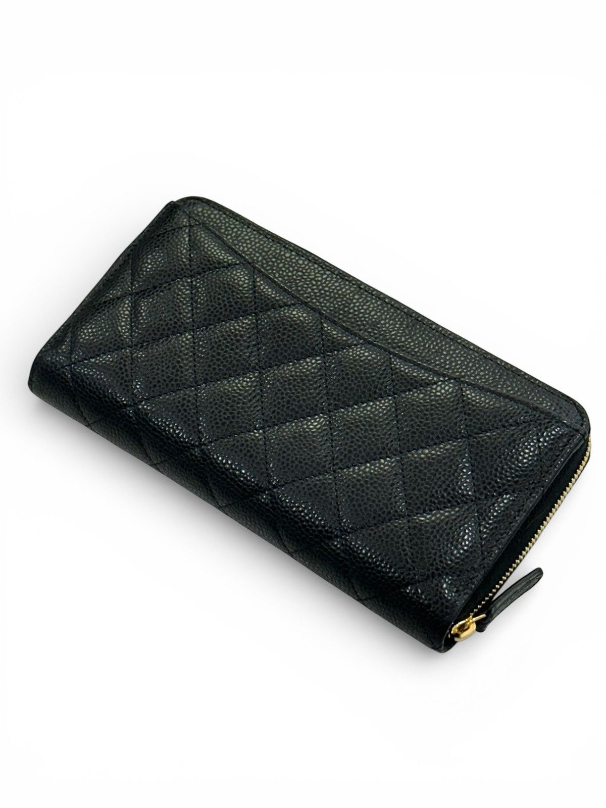 Chanel CHANEL Matelasse Long Wallet Caviar Leather Black Gold Size ONE SIZE - 5 Thumbnail